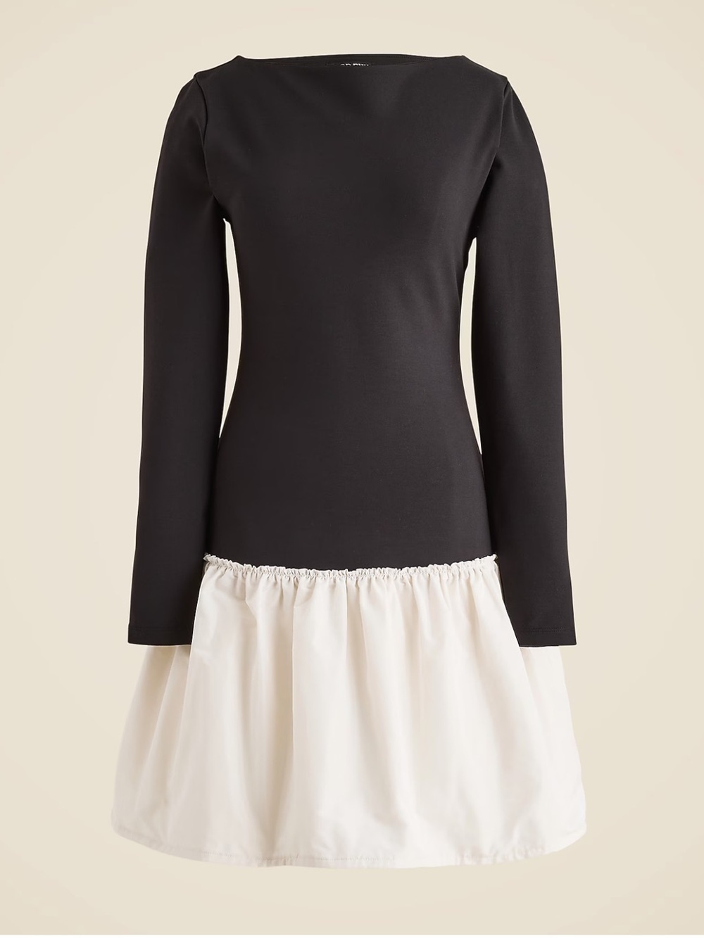 NWT J. Crew Bubble-Hem Long-Sleeve Colorblock Mixy Dress